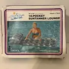 The Wet Set Inflatable Lounge Float 18-Pocket Pool Suntanner Raft Intex Toy~1985