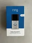 Ring Doorbell 3 Satin Nickel Video Motion Rechargeable Wireless Security Camera