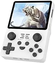 RGB20S Handheld Spielekonsole, RK3326 Quad-Core Open Source System, Mini Retro Konsole 16GB+64GB, 3,5 Zoll OGA Bildschirm, Powkiddy Retro Spielekonsole 3500 mAh, WIFI und Bluetooth Funktion(White)
