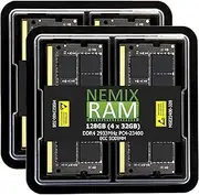 NEMIX RAM 128GB (4X32GB) DDR4 2933MHZ PC4-23400 2Rx8 1.2V CL21 260-PIN ECC SODIMM KIT