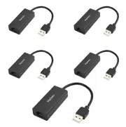 [5-Pack] USB 2.0 to Ethernet Adapter USB to RJ45 Adapter Supporting 10/100 Mb...