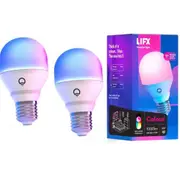 LIFX 2 Pack Colour 1000 WiFi LED Light Bulb E27 Screw, works with Google Home, Amazonlexa, Flic, Apple HomeKit, IFTTT and NEST [HB2L3A19MC08E27]