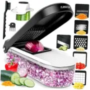 Vegetable Chopper, Cheese Slicer, Food Chopper, Veggie Chopper, 6 in 1 White