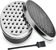 Cheese Grater with Food Storage Container & Lid, Grinder for Hard Parmesan, Ginger, Vegetables, Butter, Black