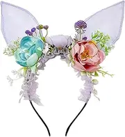 [Oxtxuzdm] Lovely Bunnies Ear Headbands Elastic Hairbands Christmas Plush Rabbits Hair Hoop for Parties and Cosplay