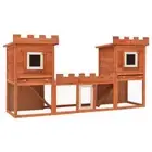vidaXL Outdoor Large Rabbit Hutch House Pet Cage Double House 2BB