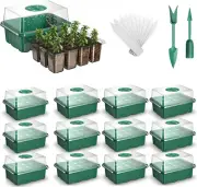 13 Pack Seed Starter Tray 156 Cell Plant Starter Kit Growing Trays Seed Germinat