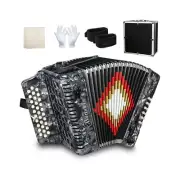 Accordion,Diatonic Accordion,31 keys 12 Bass Accordion for Adults,Beginners,P...