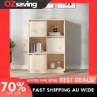 wooden highboard storage cabinet rustic solid pine 74x35x117 cm natural 4364