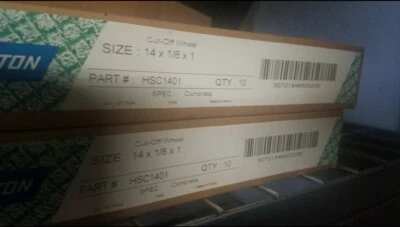 Norton HSC1401 High Speed Abrasive Blade 14"x1/8"x1" Concrete/Masonry Lot of 10!