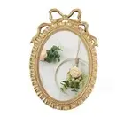 Vintage Picture Frame, 8.5" x 6" Oval Bowknot Photo Frames with Glass Front,