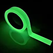 EZONEDEAL Reflective Tape, Glow Tape Glow in The Dark Tape Waterproof Luminous Fluorescent Tape Night Self-Adhesive Safety Sticker Warning Security Decoration (1Pcs (10mm x 3m))