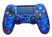 Silicone Cover For PS4 Controller Case Skin - Blue Floral