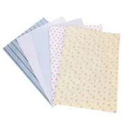 5 Sheets Mini House Wall Paper Miniature Doll House Wallpaper Stickers Peel and