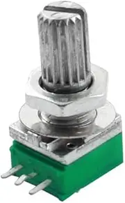 Aexit 5K (Potentiometer) Ohm 7mm Dia Thread 6mm Knurled Shaft Through Hole Mount Linear Type B Rotary (72ry272qf251) Taper Potentiometer
