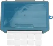 SingleLayer Insert Lure Box Fishing Tackle Box Fake Bait Storage with Removable Dividers Portable Container for Fishing Accessories (Blue)