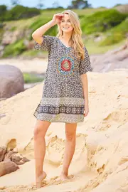 Ruby Printed Dress--GEI-LDR2387