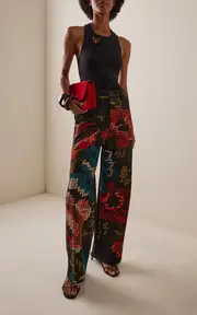 [S.S.DALEY] Spry Printed Cotton-Gabardine Trousers