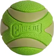 Chuckit! Max Glow Ultra Squeaker Ball Dog Toy, Durable High Bounce Floating Rubber Squeaky Dog Ball, Rechargeable Glow in The Dark Launcher Compatible Toy for Dogs, 1 Pack, Medium