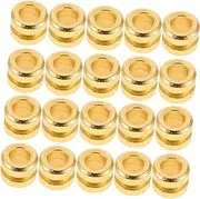 TOGEVAL 20pcs Electric Guitar Strings Acoustic O Acoustic Guitar Nuts Fret Parts Metal Tail Parts Golden Metal