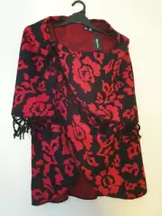 Elegant Size S Taking Shape Rose Garden Acrylic Vest Tassels Buttons Loops BNWT