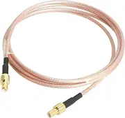 Aoje-Link RF Coaxial Cable SMB Male to SMB Male RG316 Coax Cable Jumper for DIY Radio, 3G/4G/5G/LTE/Antenna, Audio and Video Signal Transmission, 300mm 1Pcs