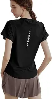Women's Breathable Workout T-Shirt Loose Fit Yoga Top,Quick-Dry Running Shirt,Lightweight Gym Tee