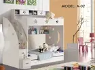 New KING SINGLE WHITE BUNK BED+TRUNDLE+STAIRCASE +DRAWERS Childrens
