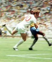 World Cup England 0 v Brazil 1, England's Geoff Hurst 1970 OLD PHOTO
