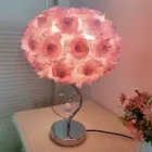 New Rose Table Lamp Heart Crystal Bedside Lamps for Bedroom Decoration