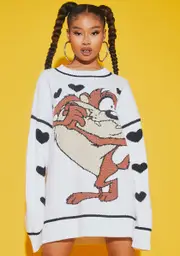 [Dolls Kill x Looney Tunes] Taz Mania Oversized Sweater