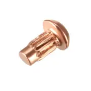 100Pcs 1/8" x 15/64" Round Head Copper Solid Rivets Fasteners