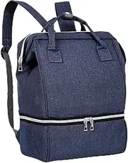 GAMIFUN Breast Pump Bag Backpack with Cooler Ice Packs - Baby Bottle Cooler Bag, Pumping Bag for Working Mom Outdoor Storage Breast Pump and Diaper Bag Accessories