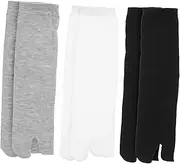 [BESTYASH] 3 Pairs Mid-calf Tabi Socks Warm Socks Five Finger Socks Women Socks with Toes for Men Cotton Socks Five Finger Toe Socks Women Slippers Socks for Women Tabi Socks for Men Cotton