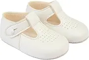 [Earlydays Baypods] Baypods, Baby Shoes for Boys & Girls, Soft Soled Pre Walker Shoes, Soft Faux Leather Baby Boys & Baby Girls Shoes, B625 T Bar Style Shoe with Hole Punch, Made in England