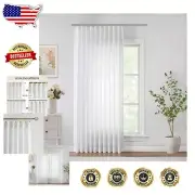 Stylish White Light Filtering Curtains with 12 Hooks - Pinch Pleat Design 84"L