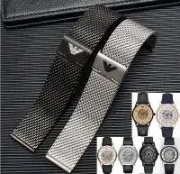 在飛比找Yahoo!奇摩拍賣優惠-代用阿瑪尼手錶帶鋼帶AR60007 60008 60003 