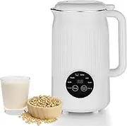 Soy Milk Maker, 1L Automatic Nut Milk Maker, 800W Automatic Soy Milk Maker, 8 Menus, 22000R/min, Suitable for Both Hot and Cold, 304 Stainless Steel Ten-Blade Knife, for Soy Milk, Smoothies