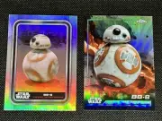 Star Wars Topps 2-Card Lot - BB-8 Droid Refractor x2 Chrome, Flagship
