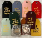 Casmonal 10 PACK Luggage Tags w/ Full Back Privacy Cover Steel Loops