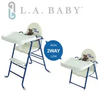 在飛比找Yahoo奇摩購物中心優惠-【美國 L.A. Baby】高低可調兩用嬰兒餐椅/兒童餐椅(