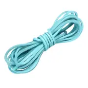Flat Leather Cord, 3.3 Yard 3mm Leather String Strips for DIY Crafts Sky Blue
