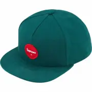 Supreme Twill Patch Logo 5-Panel Cap Teal SnapBack Hat Adjustable