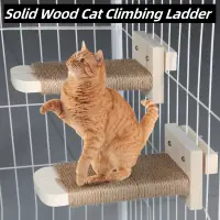 在飛比找蝦皮購物優惠-Diy貓爬梯貓壁掛柱貓牆爬架實木壁掛式跳台貓籠家具