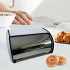 Roll Top Bread Bin Portable Metal Bread Box for Home Entrance Baked Goods