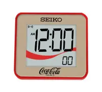 在飛比找Yahoo!奇摩拍賣優惠-SEIKO CLOCK 精工可口可樂聯名紀念款方形金框日期碼