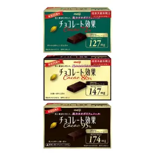 【Meiji 明治】巧克力效果CACAO 72%/86%/95%黑巧克力(盒裝*5盒/箱)