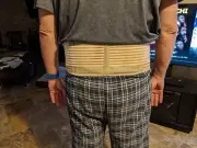 Magnetic Back Support Brace Belt Lumbar Lower Waist Adjustable Pain Relief USA .