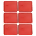 Pyrex 7211-PC 6 Cup Poppy Red Lid (6-Pack)
