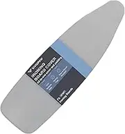 Extra Large Ironing Board Cover and Pad 22x57, 21x57 Thick Padding, Elastic Edge, Silicone Coated, Resist Scorching and Staining, Adjustable Fastener, Heavy Duty Padded Iron Board Covers (Grey)